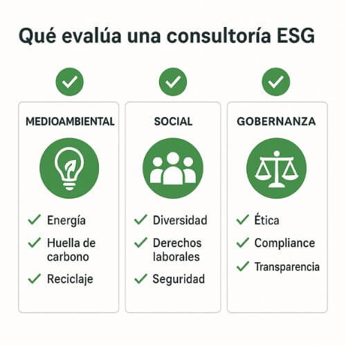 Qué evalúa una consultoría ESG