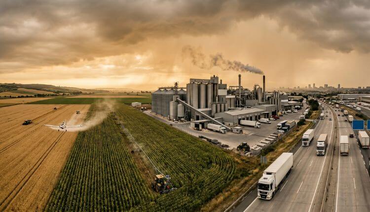 representacion global de la huella de carbon en el sector alimentacion